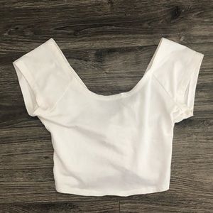 White crop top